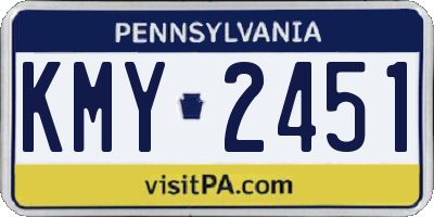 PA license plate KMY2451