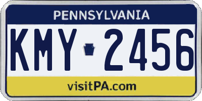 PA license plate KMY2456