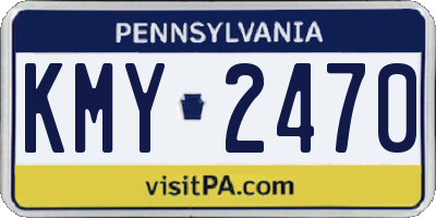 PA license plate KMY2470