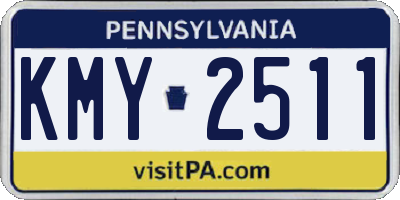 PA license plate KMY2511