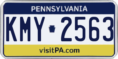 PA license plate KMY2563