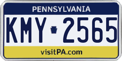 PA license plate KMY2565