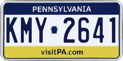 PA license plate KMY2641