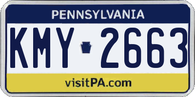 PA license plate KMY2663
