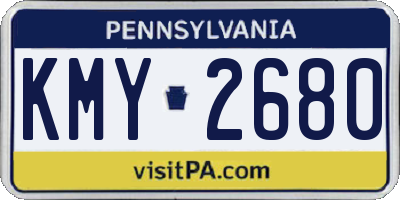 PA license plate KMY2680