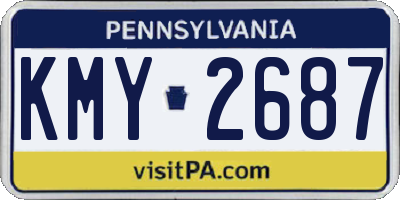 PA license plate KMY2687