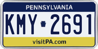 PA license plate KMY2691
