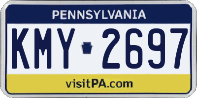 PA license plate KMY2697