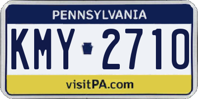PA license plate KMY2710