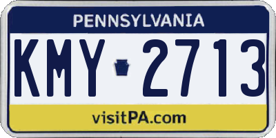 PA license plate KMY2713