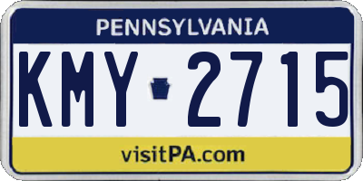 PA license plate KMY2715