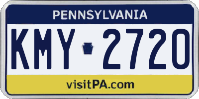 PA license plate KMY2720
