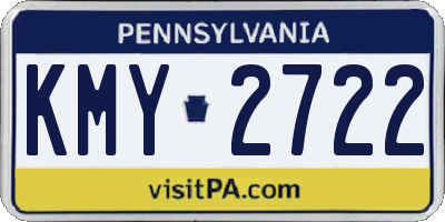 PA license plate KMY2722