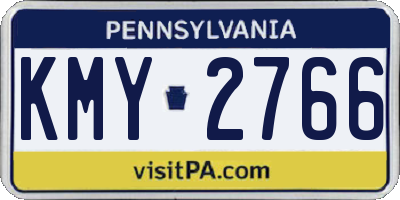 PA license plate KMY2766