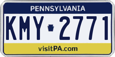 PA license plate KMY2771