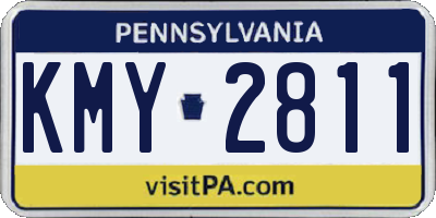 PA license plate KMY2811