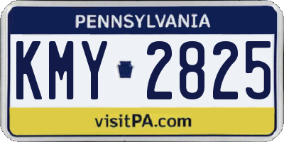 PA license plate KMY2825