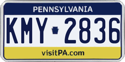 PA license plate KMY2836