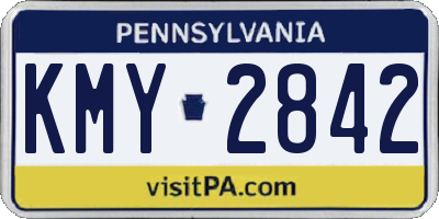 PA license plate KMY2842