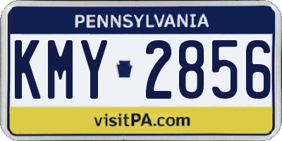 PA license plate KMY2856