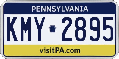 PA license plate KMY2895