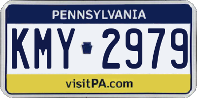 PA license plate KMY2979