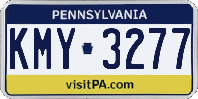 PA license plate KMY3277