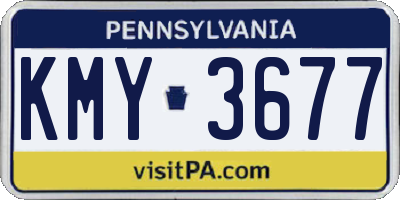 PA license plate KMY3677