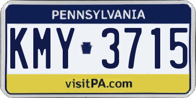 PA license plate KMY3715