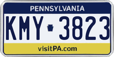 PA license plate KMY3823