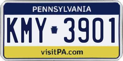 PA license plate KMY3901