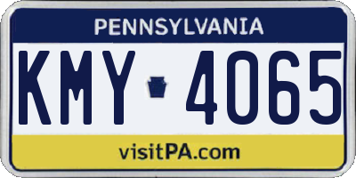 PA license plate KMY4065