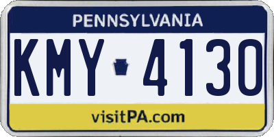 PA license plate KMY4130