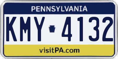 PA license plate KMY4132
