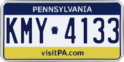 PA license plate KMY4133