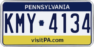 PA license plate KMY4134