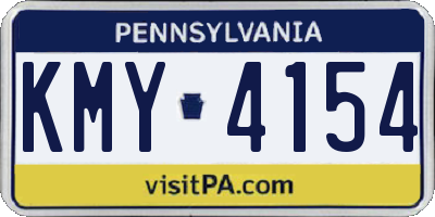 PA license plate KMY4154