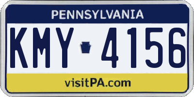 PA license plate KMY4156