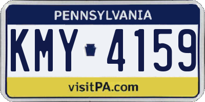 PA license plate KMY4159