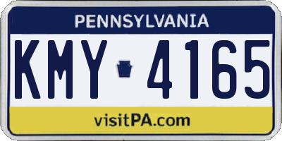 PA license plate KMY4165