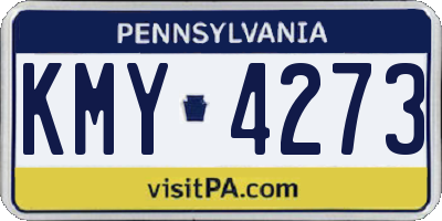 PA license plate KMY4273