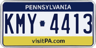 PA license plate KMY4413