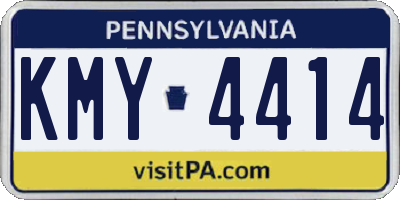 PA license plate KMY4414