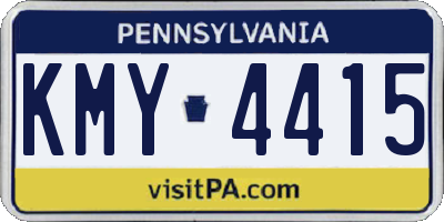 PA license plate KMY4415