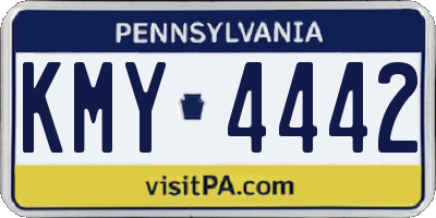 PA license plate KMY4442