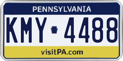 PA license plate KMY4488