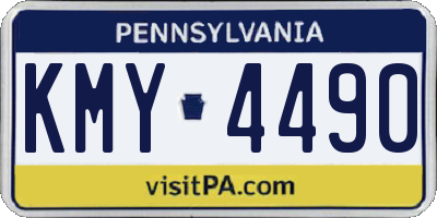 PA license plate KMY4490