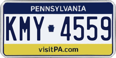 PA license plate KMY4559