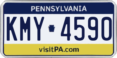 PA license plate KMY4590