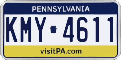 PA license plate KMY4611